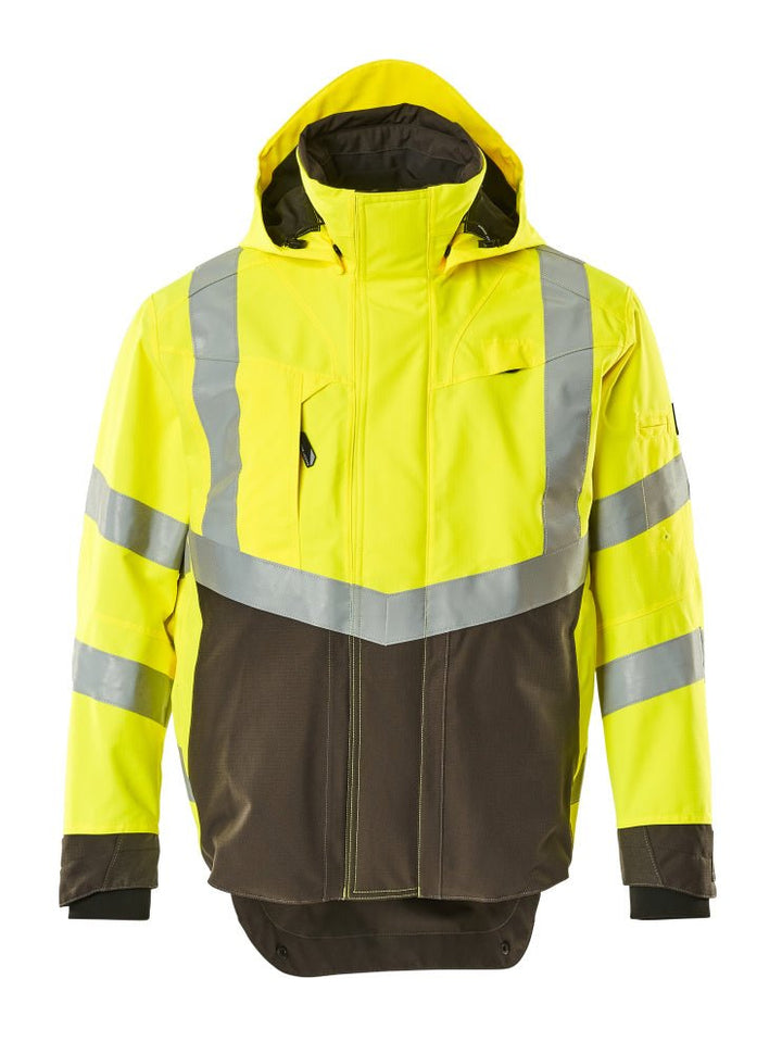 Kuoritakki - 15501 - 231 - hi - vis keltainen/tumma antrasiitti - Safewear Suojainkauppa