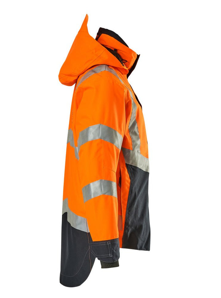 Kuoritakki - 15501 - 231 - hi - vis oranssi/tumma laivastonsininen - Safewear Suojainkauppa