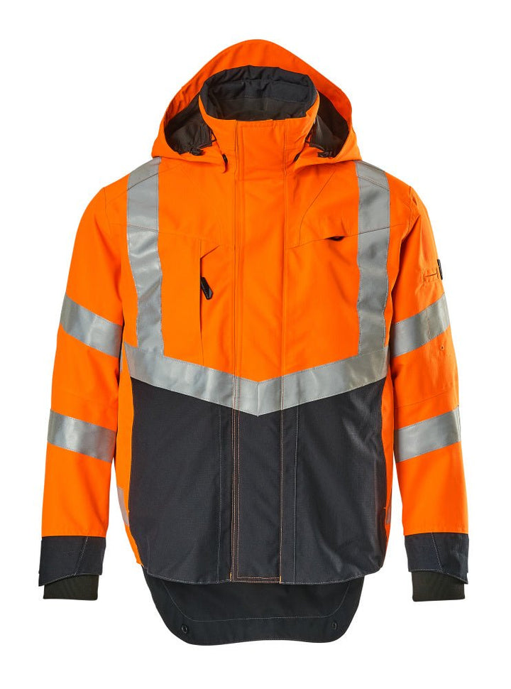 Kuoritakki - 15501 - 231 - hi - vis oranssi/tumma laivastonsininen - Safewear Suojainkauppa