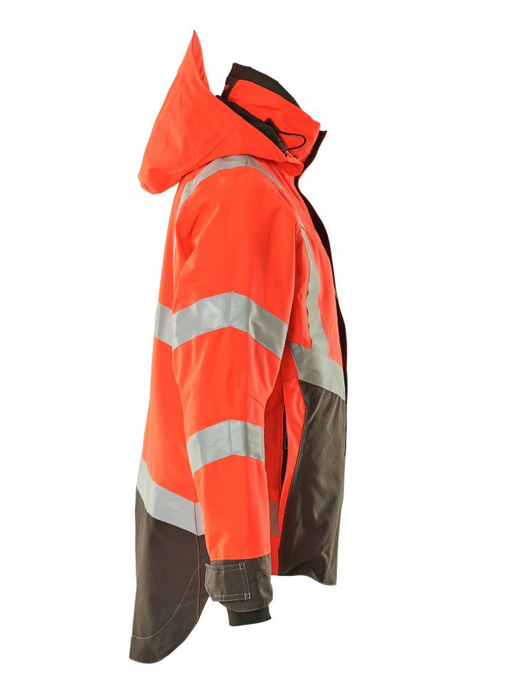 Kuoritakki - 15501 - 231 - hi - vis punainen/tumma antrasiitti - Safewear Suojainkauppa