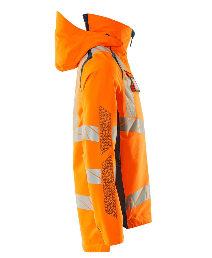 Kuoritakki - 19001 - 449 - hi - vis oranssi/tumma petrooli - Safewear Suojainkauppa