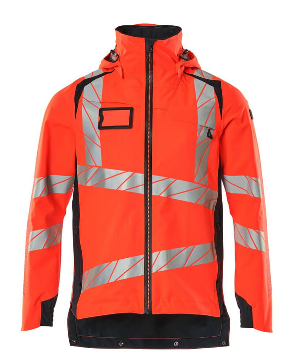 Kuoritakki - 19001 - 449 - hi - vis punainen/syvä tummansininen - Safewear Suojainkauppa