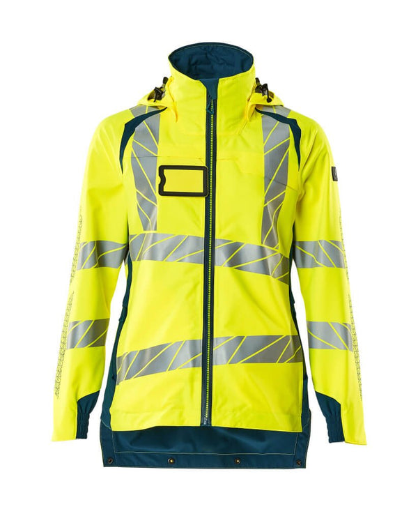 Kuoritakki - 19011 - 449 - hi - vis keltainen/tumma petrooli - Safewear Suojainkauppa