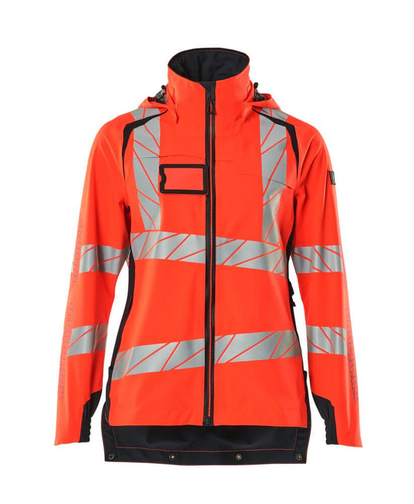 Kuoritakki - 19011 - 449 - hi - vis punainen/syvä tummansininen - Safewear Suojainkauppa