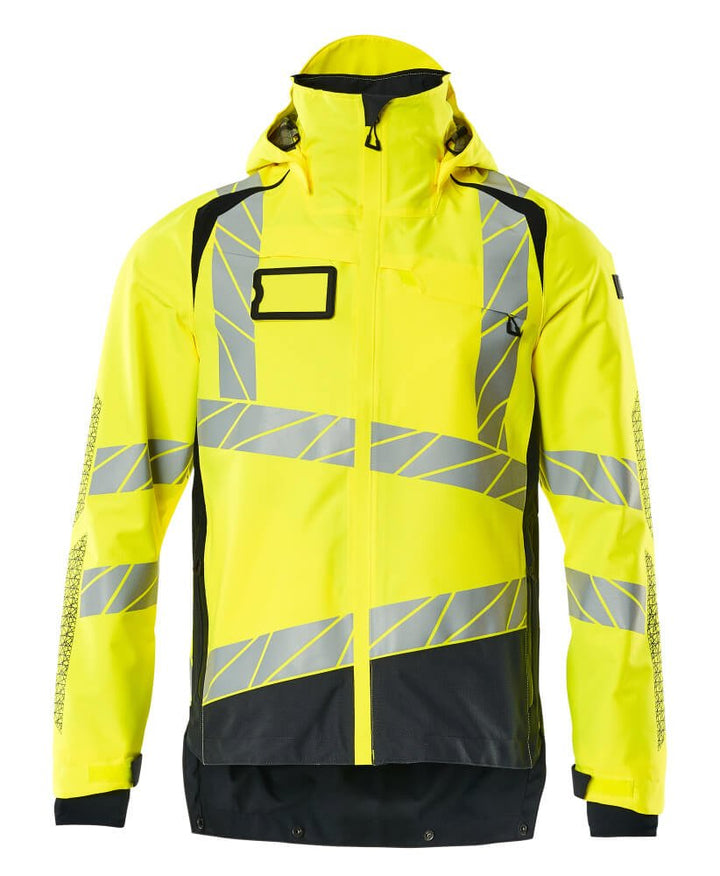 Kuoritakki - 19301 - 231 - hi - vis keltainen/tumma laivastonsininen - Safewear Suojainkauppa