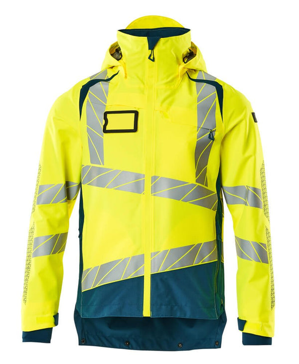 Kuoritakki - 19301 - 231 - hi - vis keltainen/tumma petrooli - Safewear Suojainkauppa