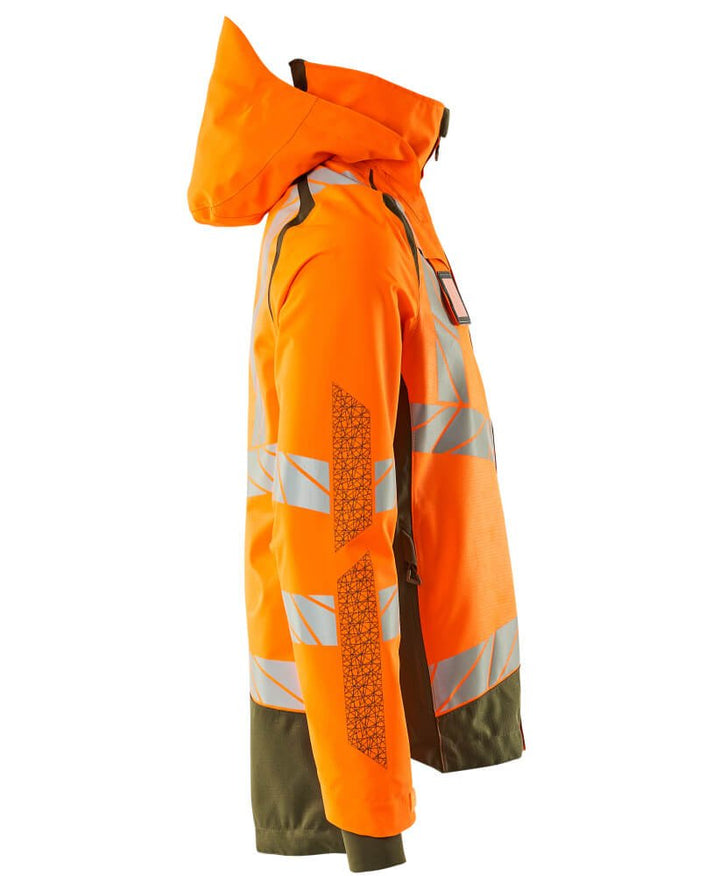 Kuoritakki - 19301 - 231 - hi - vis oranssi/sammaleenvihreä - Safewear Suojainkauppa