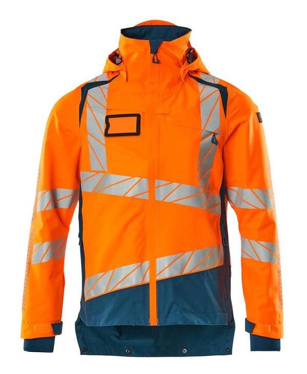 Kuoritakki - 19301 - 231 - hi - vis oranssi/tumma petrooli - Safewear Suojainkauppa