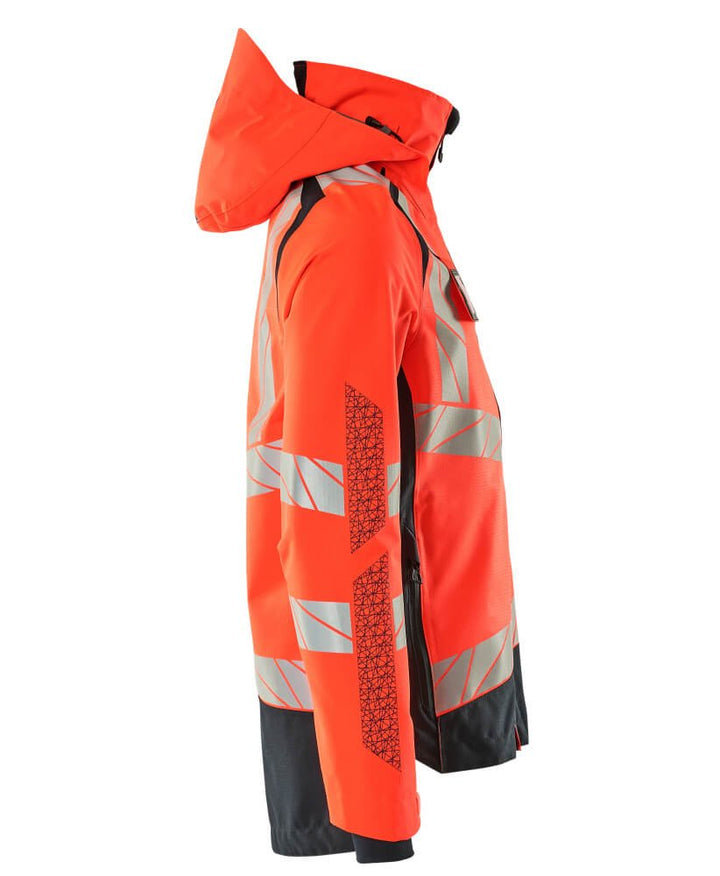 Kuoritakki - 19301 - 231 - hi - vis punainen/syvä tummansininen - Safewear Suojainkauppa