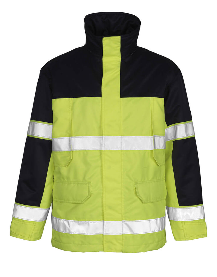 Parkatakki - 00930 - 880 - hi - vis keltainen/tummansininen - Safewear Suojainkauppa