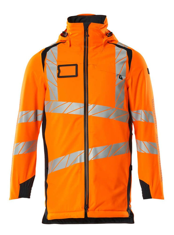 Parkatakki - 19030 - 449 - hi - vis oranssi/tumma laivastonsininen - Safewear Suojainkauppa