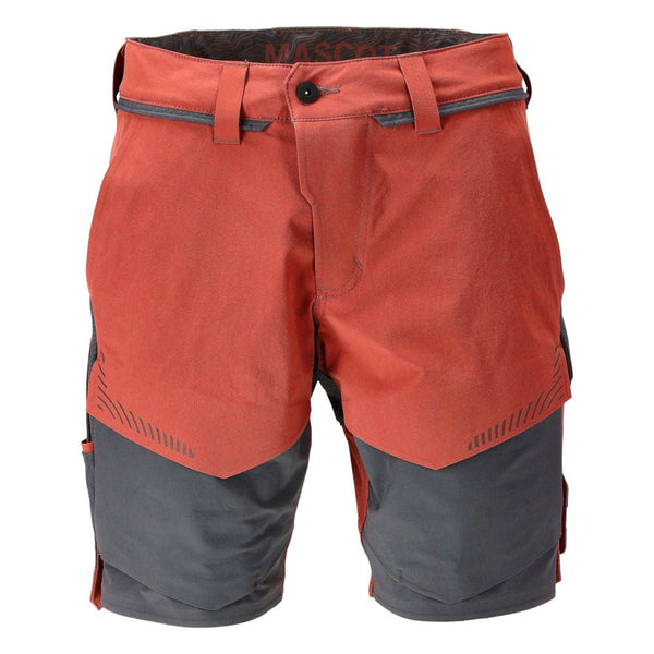 Shortsit - 22149 - 605 - syksynpunainen/kivenharmaa - Safewear Suojainkauppa