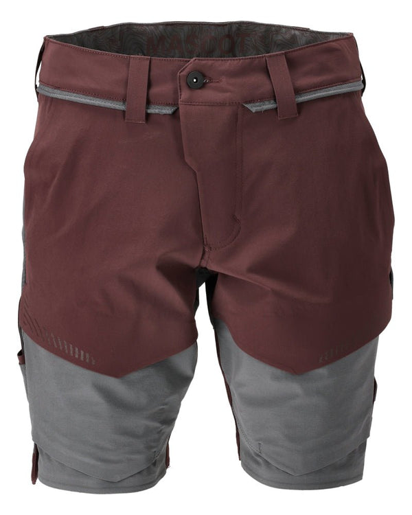 Shortsit - 22149 - 605 - viininpunainen/kivenharmaa - Safewear Suojainkauppa