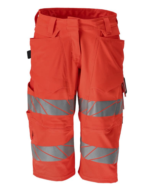 Shortsit, pitkät - 19248 - 510 - hi - vis punainen - Safewear Suojainkauppa