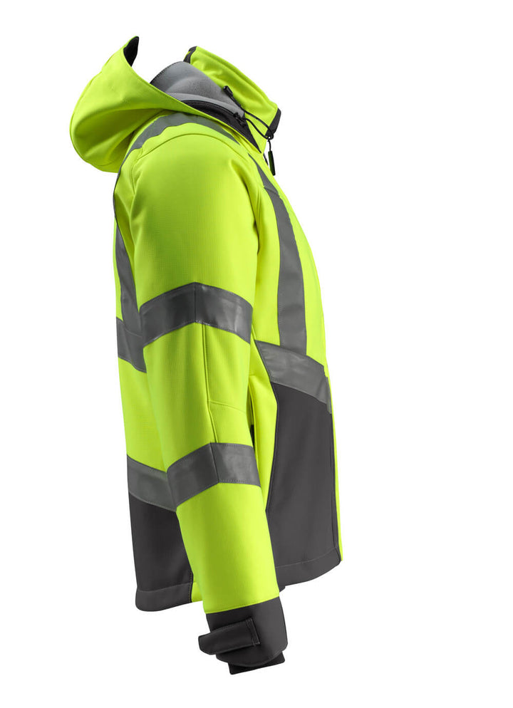 Softshell - takki - 15502 - 246 - hi - vis keltainen/tumma antrasiitti - Safewear Suojainkauppa