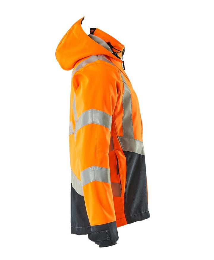 Softshell - takki - 15502 - 246 - hi - vis oranssi/tumma laivastonsininen - Safewear Suojainkauppa