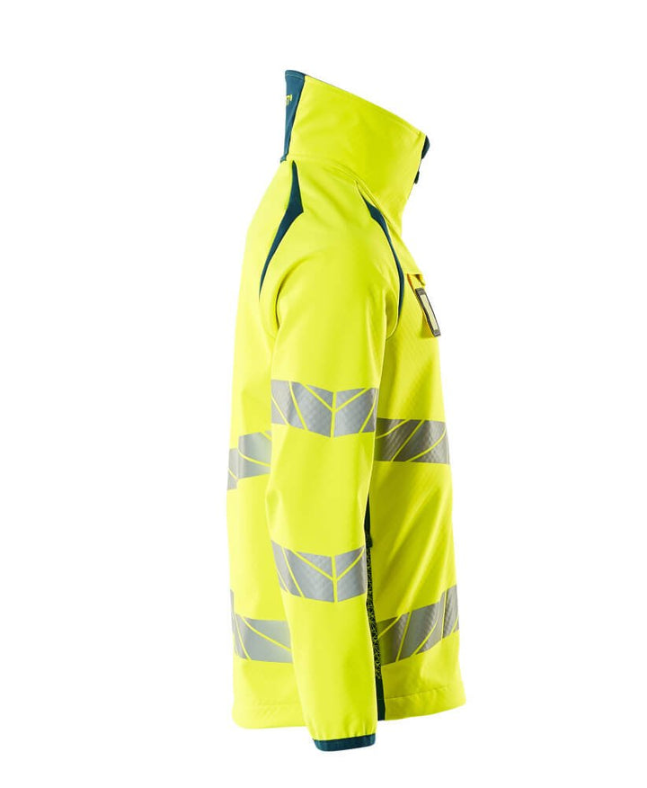 Softshell - takki - 19002 - 143 - hi - vis keltainen/tumma petrooli - Safewear Suojainkauppa