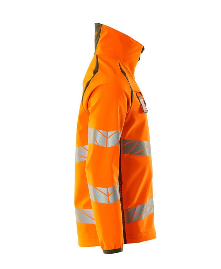 Softshell - takki - 19002 - 143 - hi - vis oranssi/sammaleenvihreä - Safewear Suojainkauppa