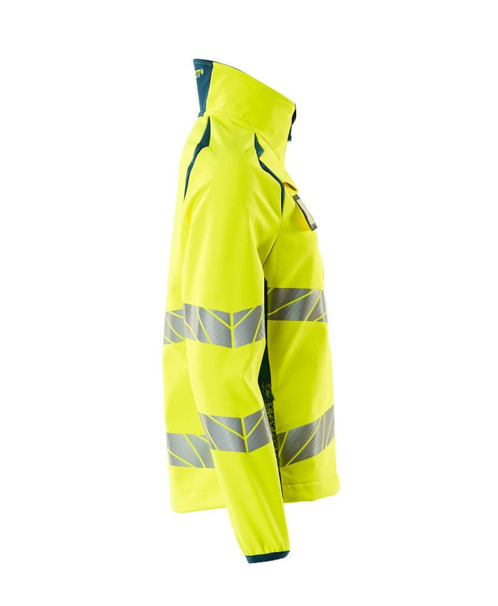 Softshell - takki - 19012 - 143 - hi - vis keltainen/tumma petrooli - Safewear Suojainkauppa