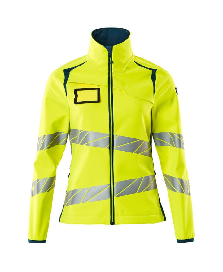 Softshell - takki - 19012 - 143 - hi - vis keltainen/tumma petrooli - Safewear Suojainkauppa