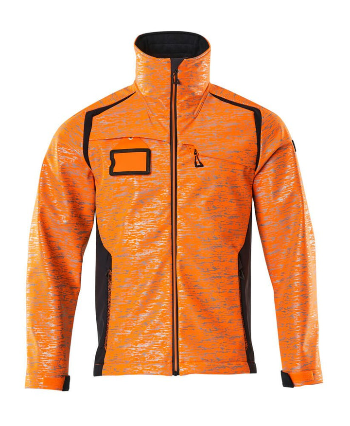 Softshell - takki - 19202 - 291 - hi - vis oranssi/tumma laivastonsininen - Safewear Suojainkauppa