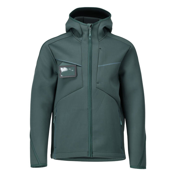 Softshell takki huppu - 22086 - 662 - metsänvihreä - Safewear Suojainkauppa