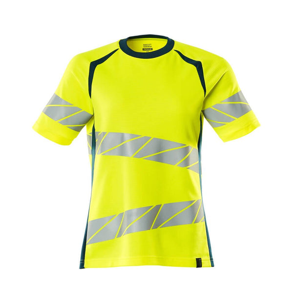 T - Paita - 19092 - 771 - hi - vis keltainen/tumma petrooli - Safewear Suojainkauppa