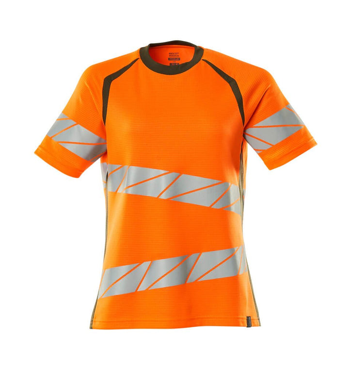 T - Paita - 19092 - 771 - hi - vis oranssi/sammaleenvihreä - Safewear Suojainkauppa