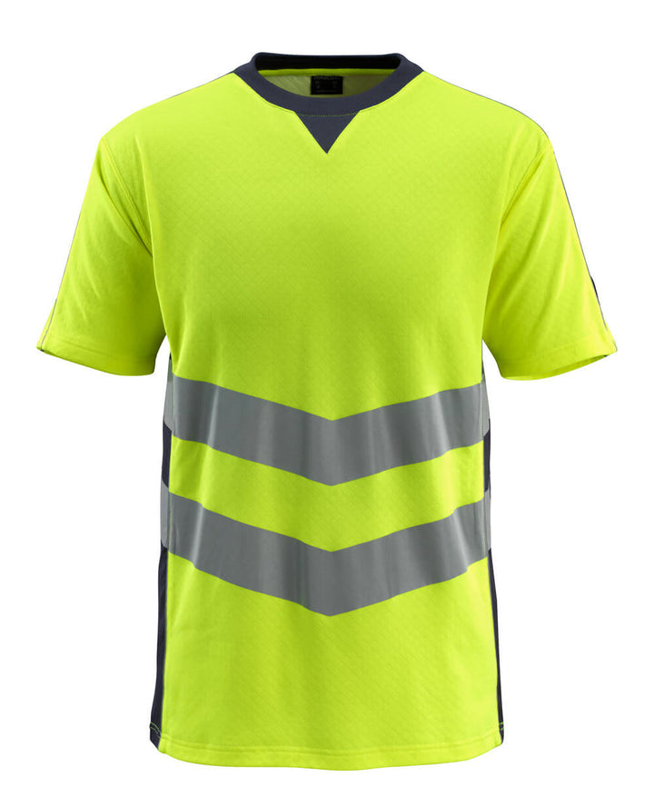 T - Paita - 50127 - 933 - hi - vis keltainen/tumma laivastonsininen - Safewear Suojainkauppa