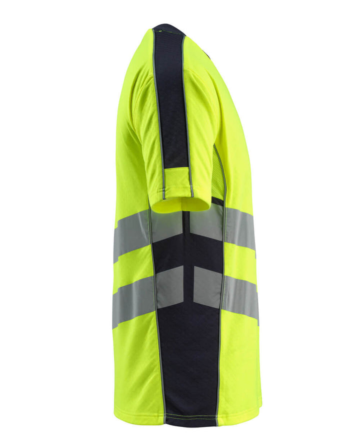 T - Paita - 50127 - 933 - hi - vis keltainen/tumma laivastonsininen - Safewear Suojainkauppa