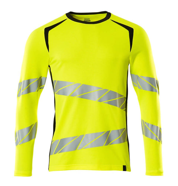 T - Paita, pitkähihainen - 19081 - 771 - hi - vis keltainen/musta - Safewear Suojainkauppa