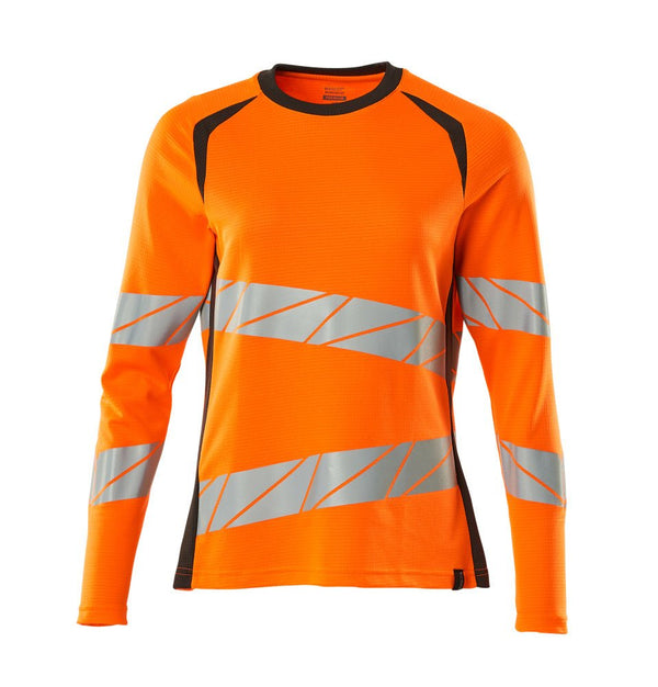 T - Paita, pitkähihainen - 19091 - 771 - hi - vis oranssi/tumma antrasiitti - Safewear Suojainkauppa