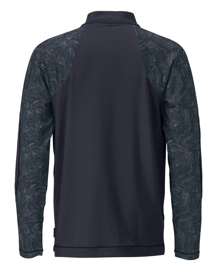 T-Paita, pitkähihainen, lyhyellä vetoketjulla - 22681-618 - syvä tummansininen - Safewear