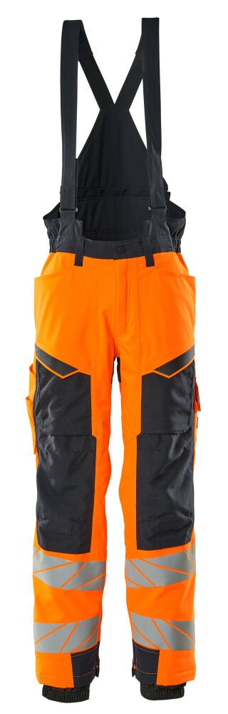 Talvihousut - 19090-449 - hi-vis oranssi/tumma laivastonsininen - Safewear
