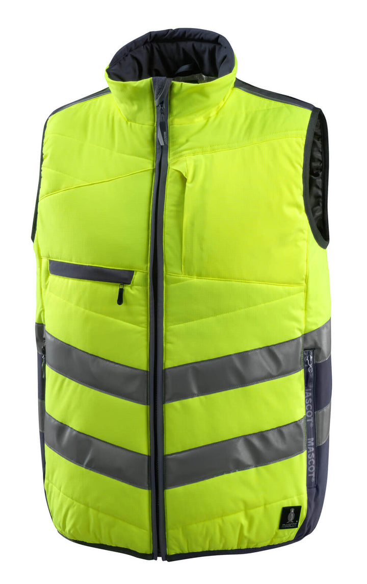 Talviliivi - 15565 - 249 - hi - vis keltainen/tumma laivastonsininen - Safewear Suojainkauppa