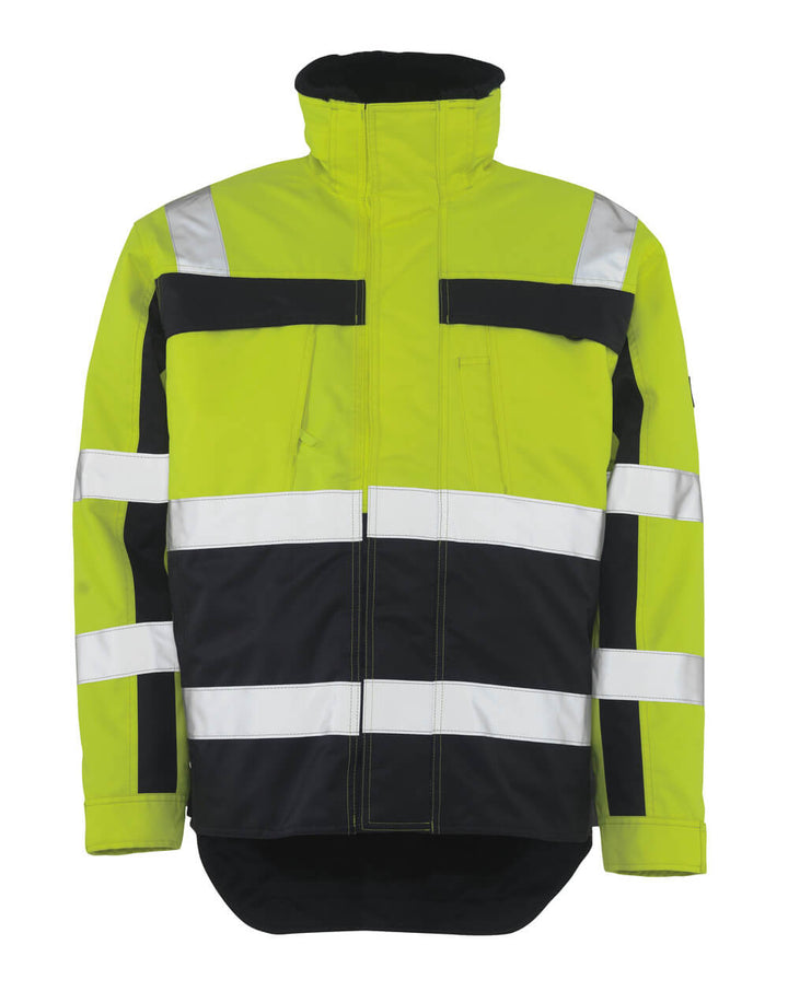 Talvitakki - 07223 - 880 - hi - vis keltainen/tummansininen - Safewear Suojainkauppa