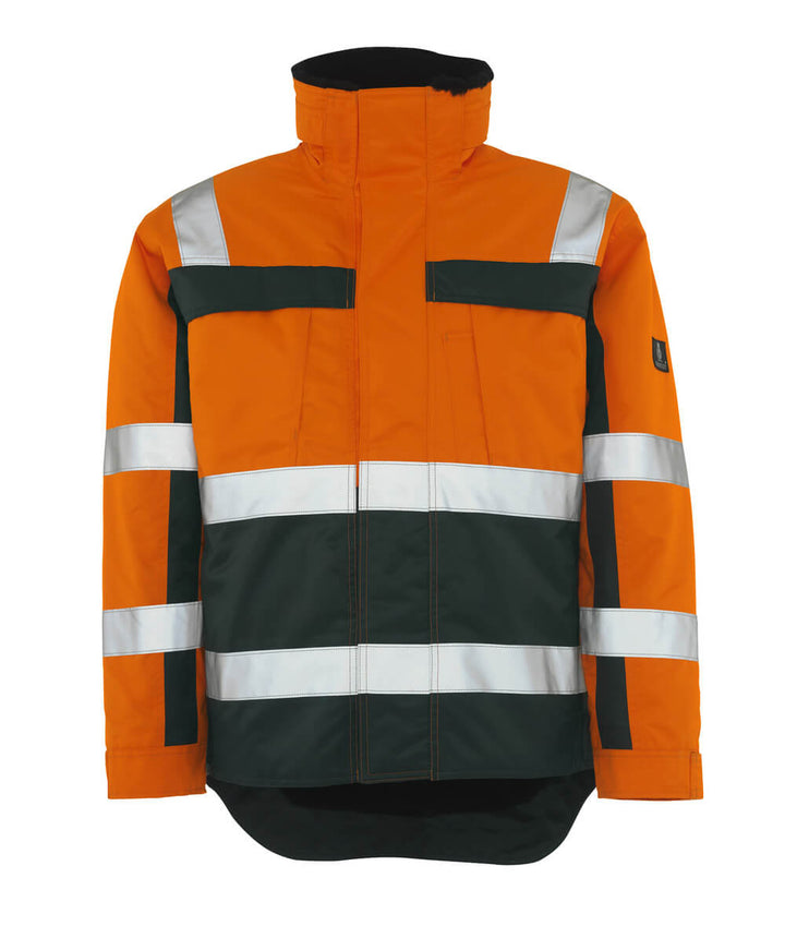 Talvitakki - 07223 - 880 - hi - vis oranssi/vihreä - Safewear Suojainkauppa