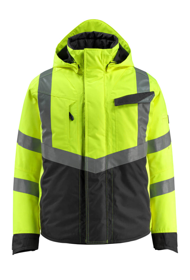 Talvitakki - 15535 - 231 - hi - vis keltainen/musta - Safewear Suojainkauppa