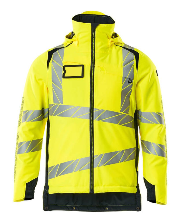 Talvitakki - 19035 - 449 - hi - vis keltainen/tumma laivastonsininen - Safewear Suojainkauppa