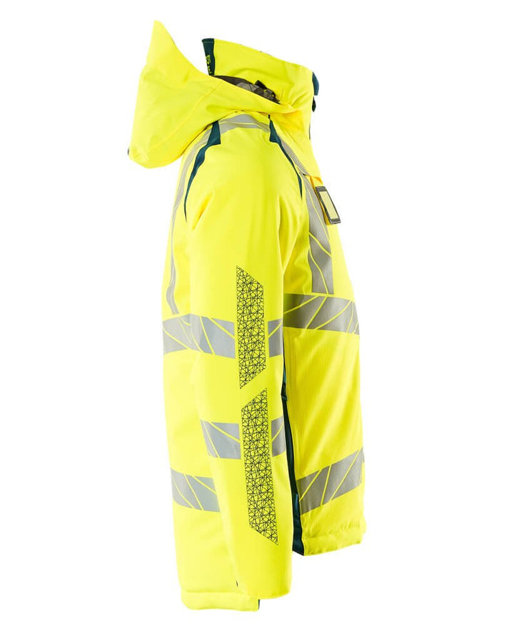 Talvitakki - 19035 - 449 - hi - vis keltainen/tumma petrooli - Safewear Suojainkauppa