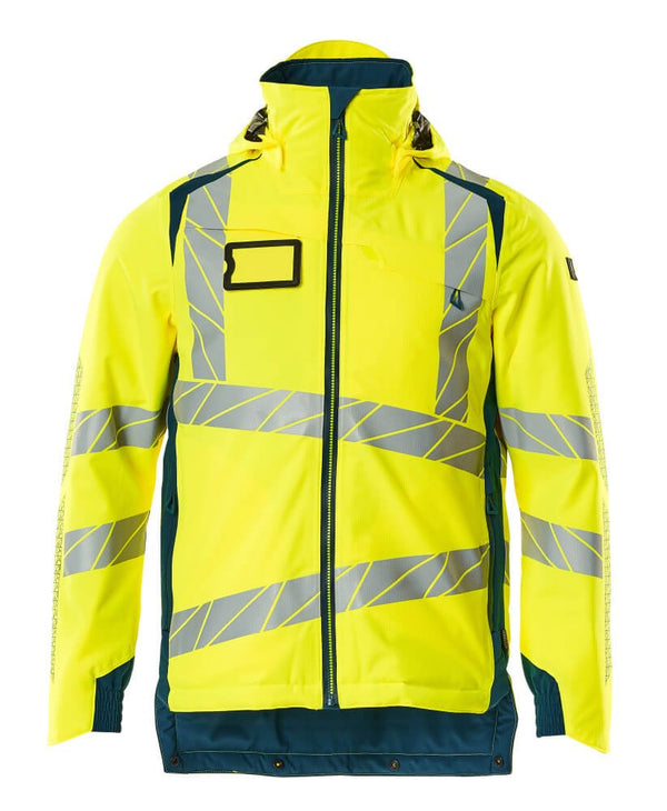 Talvitakki - 19035 - 449 - hi - vis keltainen/tumma petrooli - Safewear Suojainkauppa