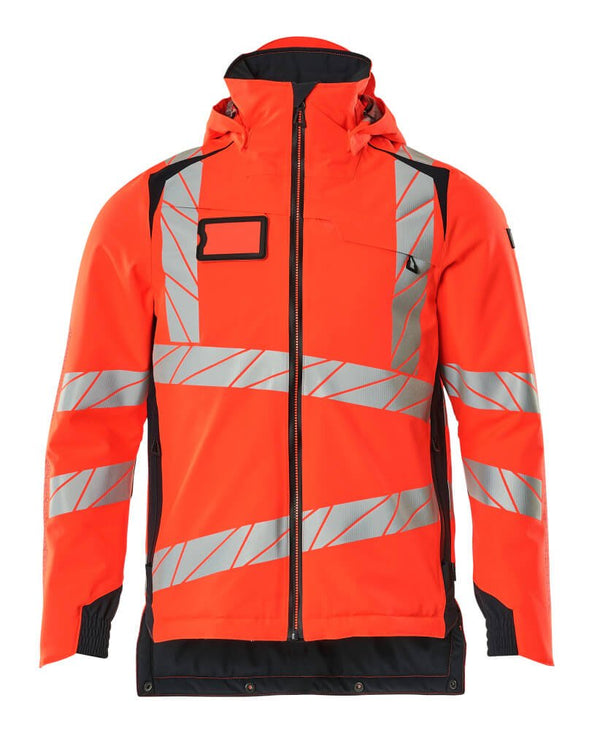 Talvitakki - 19035 - 449 - hi - vis punainen/syvä tummansininen - Safewear Suojainkauppa