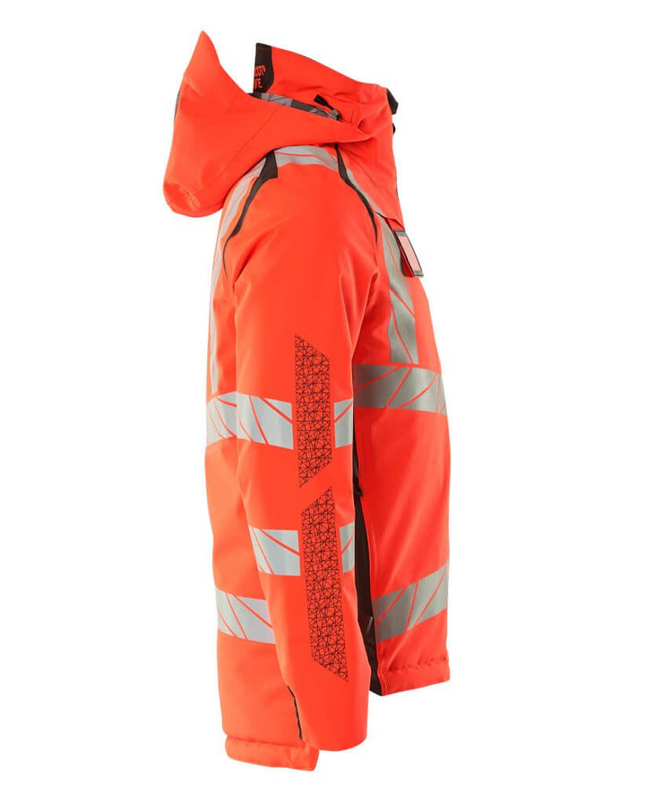 Talvitakki - 19035 - 449 - hi - vis punainen/tumma antrasiitti - Safewear Suojainkauppa