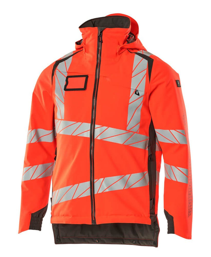 Talvitakki - 19035 - 449 - hi - vis punainen/tumma antrasiitti - Safewear Suojainkauppa