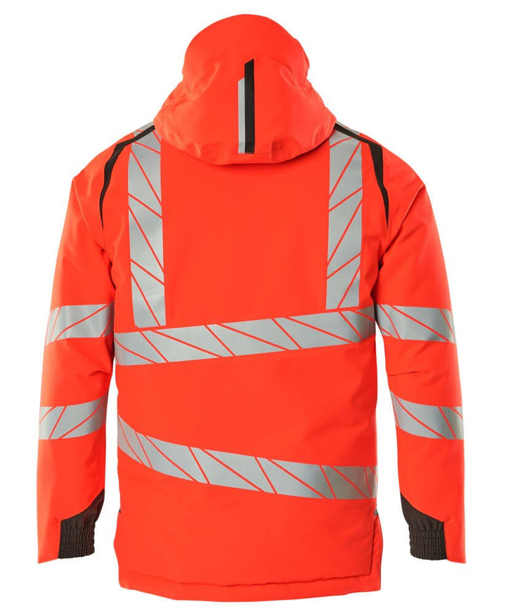 Talvitakki - 19035 - 449 - hi - vis punainen/tumma antrasiitti - Safewear Suojainkauppa