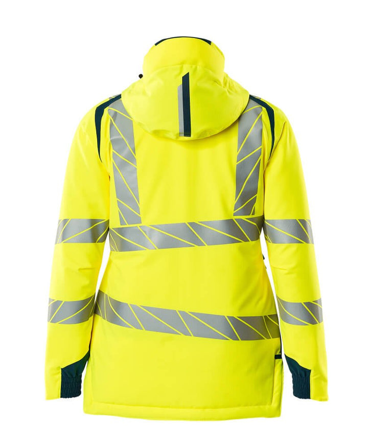 Talvitakki - 19045 - 449 - hi - vis keltainen/tumma petrooli - Safewear Suojainkauppa