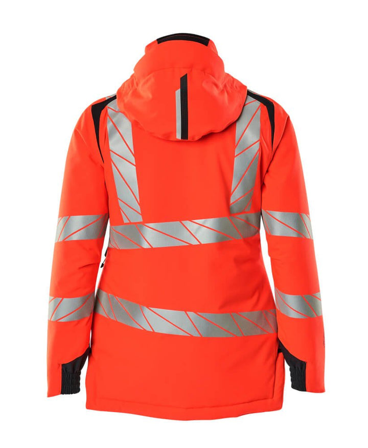 Talvitakki - 19045 - 449 - hi - vis punainen/syvä tummansininen - Safewear Suojainkauppa