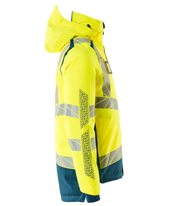 Talvitakki - 19335 - 231 - hi - vis keltainen/tumma petrooli - Safewear Suojainkauppa