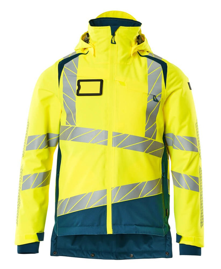 Talvitakki - 19335 - 231 - hi - vis keltainen/tumma petrooli - Safewear Suojainkauppa