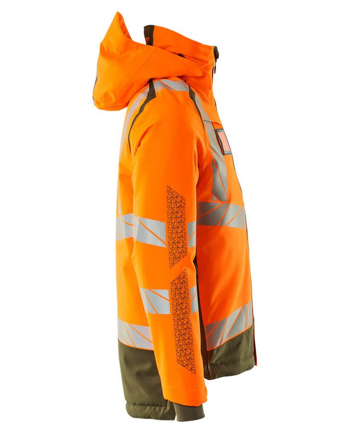 Talvitakki - 19335 - 231 - hi - vis oranssi/sammaleenvihreä - Safewear Suojainkauppa